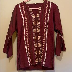 Handwoven Guatemalan long sleeve top